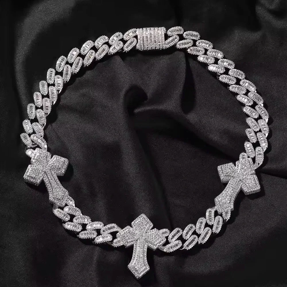 Silver Cross Necklace 20inch